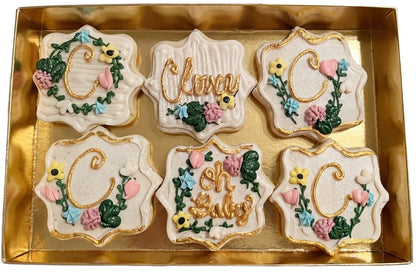 Spring Flowers with Gold Letters