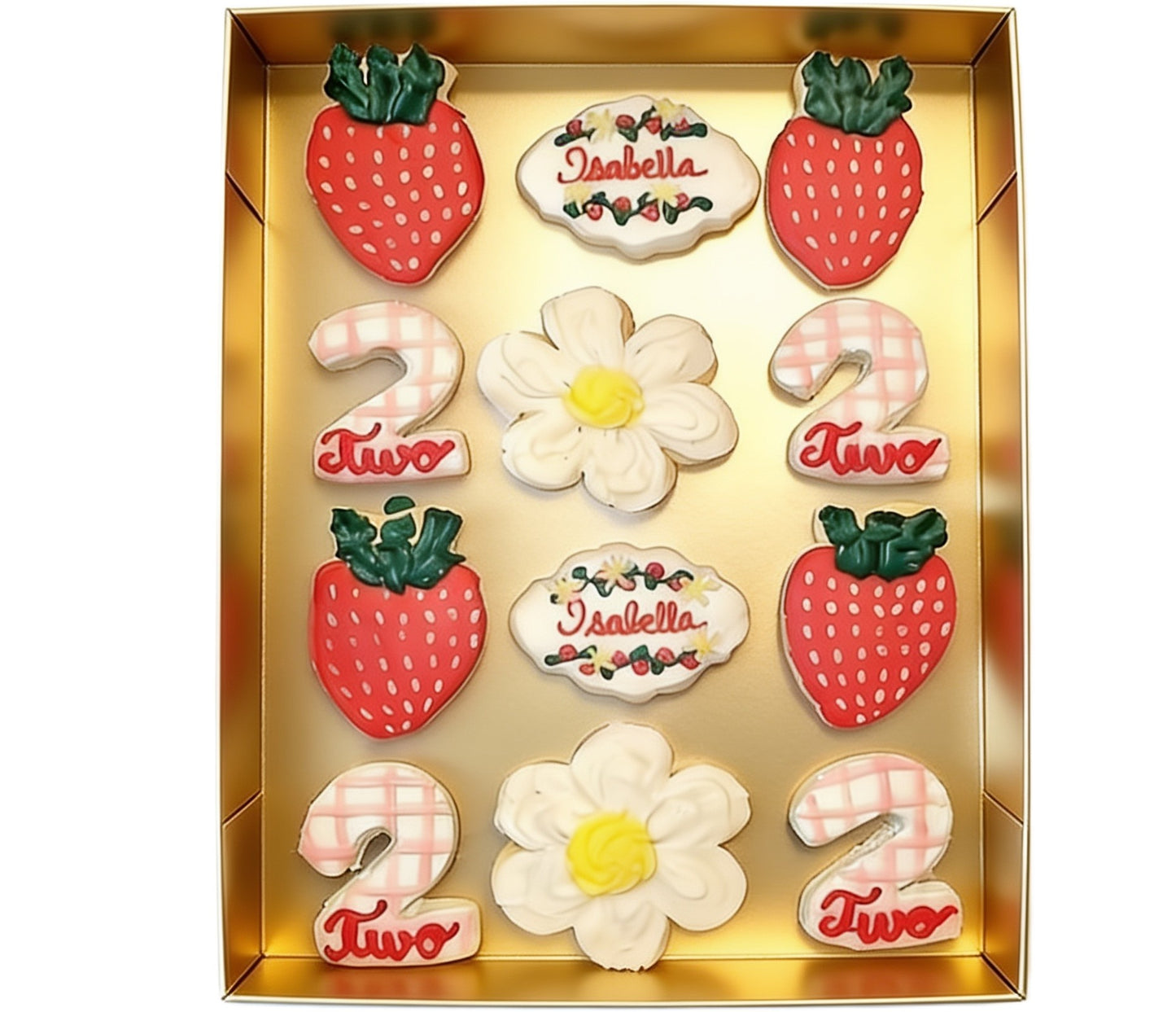 Strawberry Birthday Cookies